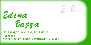 edina bajza business card